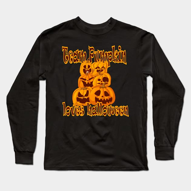 Pumpkin Halloween Witch Party Costume Gift Long Sleeve T-Shirt by DHdesignerPublic